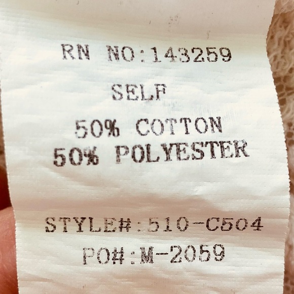 Origami by Vivian Lace Bohemian Long Kimono Duster Coverup Off White (Size F) - Picture 11 of 12